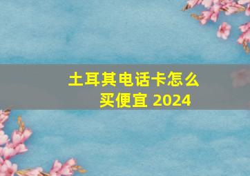 土耳其电话卡怎么买便宜 2024